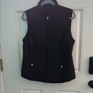 Charter Club Black Quilted Vest